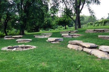 finished stone story circle